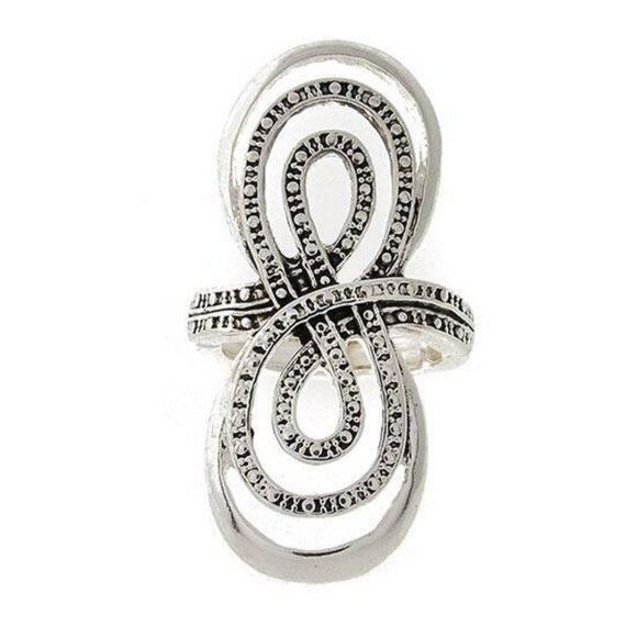 Hollow Figure 8 Ring for Women 925 Silver Non-Fading Unique Design Customizable Jewelry